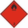 Наклейка "Легковоспламеняющиеся газы", класс 2 300х300мм