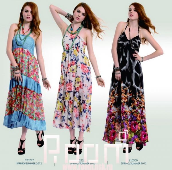 Женские летние платья коллекции Лето 2012 оптом и в розницу в Новосибирске