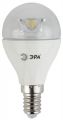 Светодиодная лампа шар ЭРА 7Вт Е14 2700К прозрачная