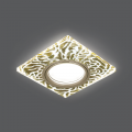 Светильник Gauss Backlight BL064 квадрат золотой узор/золото GU5.3 LED 2700K