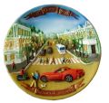 "Любинский проспект г. Омск 21 век" сувенирная рельефная цветная тарелка