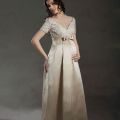 Атласное свадебное платье для беременных 00054270