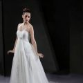 Длинное свадебное платье для беременных, без бретелей 00052277