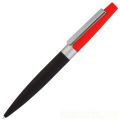 Ручка черная с красным с SoftTouch покрытием (отгрузка заказа: под заказ 3-5 дней)