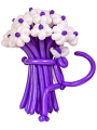 Воздушный букет Ромашки фиолетовые c Пантерой