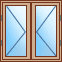 1350 х 1350 деревянное окно стеклопакет