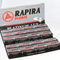 Лезвия Rapira Platinum Lux для Т-образной бритвы. Упаковка 20 пачек по 5 шт.=100
