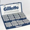 Лезвия Gillette Platinum для безопасной бритвы. Лист- 20х5= 100 лезвий. Двусторонние лезвия.