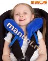 Ортопедическая транспортная подушка для детей синий/серый