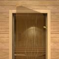 Дверь для бани и сауны из термостойкого стекла "бронза"