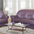 Набор мягкой мебели Биарриц (кожа) трехместный диван и два кресла