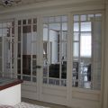 Французские перегородки со стеклом, белые двери классика со стеклом