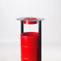 Урна ЭКО 30л со съемной пепельницей (красный)