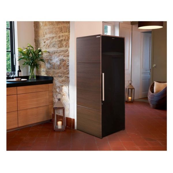 Мультитемпературный винный шкаф Eurocave S Collection L цвет венге, сплошная дверь Black Piano, максимальная комплектация