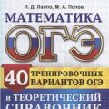 ОГЭ 2023 Математика 40 вариантов и теоретический справочник Лаппо (Экзамен)