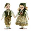 Кукла коллекционная керамика &quot;Малыши в зеленых костюмах&quot; (30 см.)