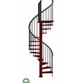 Деревянная лестница с поворотом на 270 градусов К-026-14