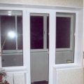 Балконный блок "Ушастик" с установкой (Балконная дверь + 2 глухих окна)