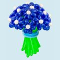 Букет цветочков фиалок из надувных воздушных шаров