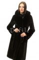 Пальто из норки Black Glama с капюшоном, р. 42, Греция, ESTEL