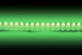 Линейка светодиод. гибкая зеленая влагозащ. 1м ,96 диод 7,8W