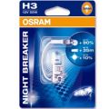 Автолампа OSRAM 64151NBR_01B H3 55 W PK22s NIGHT BREAKER (+90% яркости) (1 шт. в блистере)
