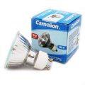 Camelion GU10 50W 220V (эл. лампа галоген с защ. стеклом,2000 часов) (10/200)