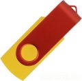Флешка Twist Color 32 Gb желтая с красным