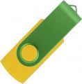 Флешка желтая с зеленым Twist Color 32 Gb