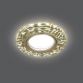 Светильник Gauss Backlight BL064 круг золотой узор/золото GU5.3 LED 2700K