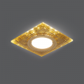 Светильник Gauss Backlight BL077 квадрат золото/кристалл/золото GU5.3 LED 2700K