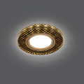 Светильник Gauss Backlight BL076 круг кристалл/черный/золото GU5.3 LED 2700K