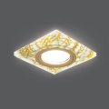 Светильник Gauss Backlight BL074 квадрат золотой узор/золото GU5.3 LED 2700K
