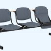 Блок стульев 3-местный, мягкий, откидывающиеся сидения, лекционный 253МОЛ