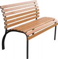 Деревянная скамейка М117-072 со спинкой RAL 9005