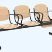 Блок стульев 3-местный, жесткий, откидывающиеся сиденья, с подлокотниками 253ОП