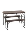 Комплект стола и двух скамеек YX-B113 brown, коричневый