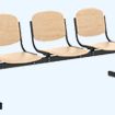 Блок стульев 3-местный, жесткий, не откидывающиеся сиденья 253