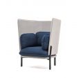 Кресло Bellagio 1 high UNO silver/ blue