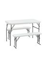 Комплект стола и двух скамеек YX-B113 white, белый