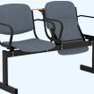 Блок стульев 2-местный, мягкий, откидывающиеся сидения, с подлокотниками, лекционный Модель 252МОПЛ