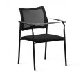 Стул "PINKO" Mesh 4legs black Arms+WT
