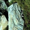 Алтайский натуральный, ландшафтный, природный камень-сланец, зеленого цвета: глыба.
