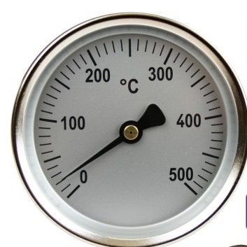 Термометр для печи 0-500 градусов, с длиной штока L=200 мм
