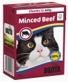BOZITA Feline Beef, мясные кусочки в желе с Рубленой Говядиной 370г