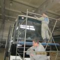 Кузовной ремонт грузовых автомобилей и автобусов высотой до 4,75м