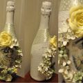 Декор бутылки шампанского (свадебный)