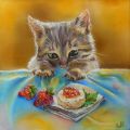 Любопытный котенок (по мотивам рисунка А. Логиновой)