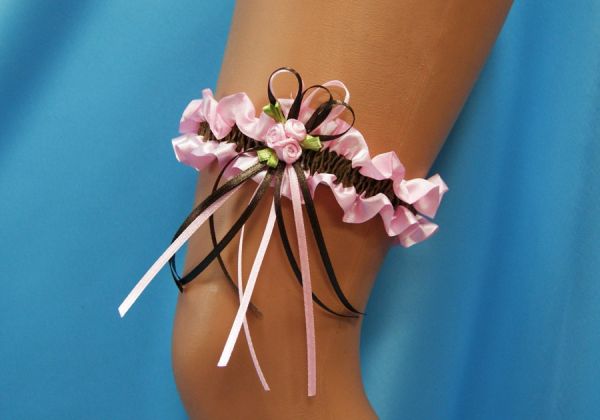 Купить подвязку для невесты в Оренбурге (цвет розовый, шоколадный) - магазин Свадебная лавка 