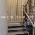Больцевая лестница с кованным ограждением № 254